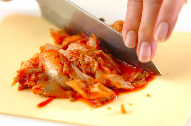 キムチとクラゲの和え物の作り方の手順1