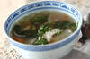 鶏ひき肉の卵白スープの作り方の手順