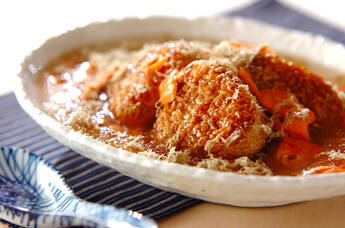 焼きおにぎりの鮭あんかけ