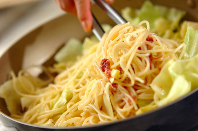 キャベツとコンビーフのパスタの作り方の手順5