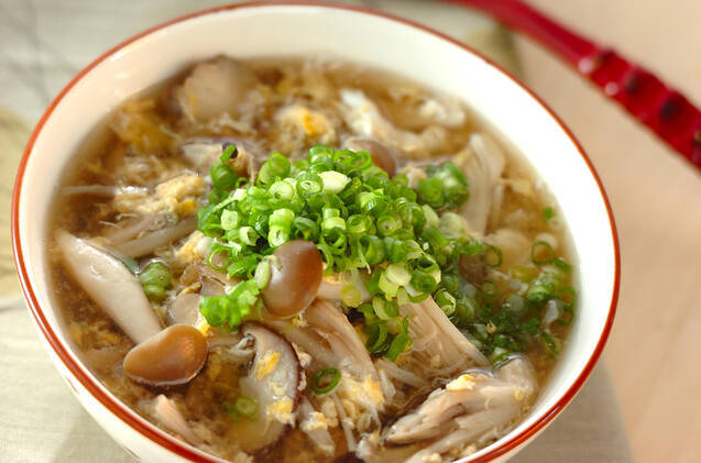 梅干し風味のキノコスープ