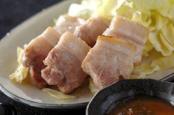 グリル豚バラのみそダレ