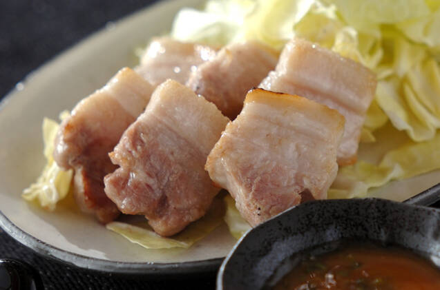 グリル豚バラのみそダレ