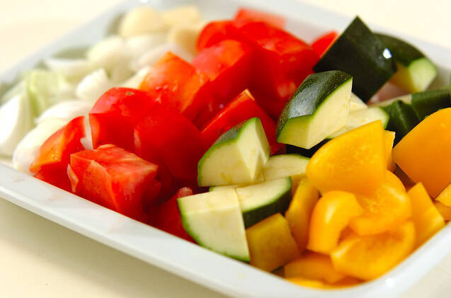 夏野菜をたっぷり使ったハンバーグの作り方の手順3