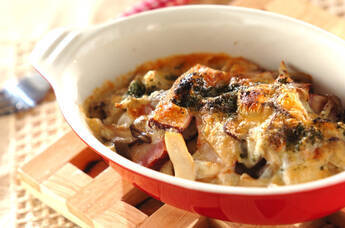 キノコとベーコンのチーズ焼き