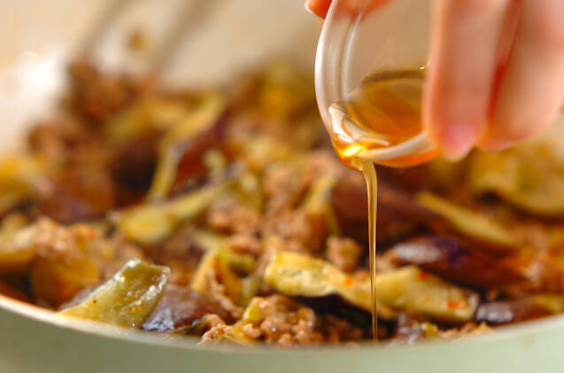 春キャベツのナスあんかけの作り方の手順7