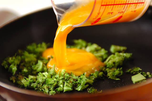 ブロッコリー卵の作り方の手順2