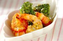 エビとトマトのココナッツ炒め