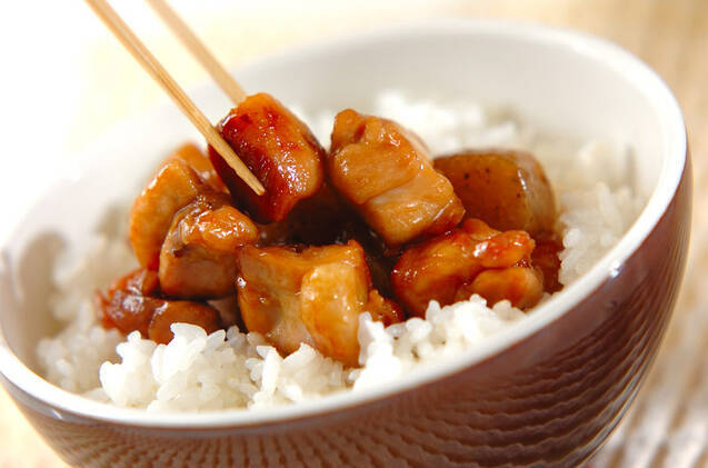 鶏と板コンの照り焼き丼の作り方の手順4