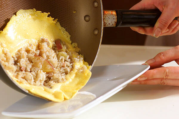 サツマイモのオムライスの作り方の手順7