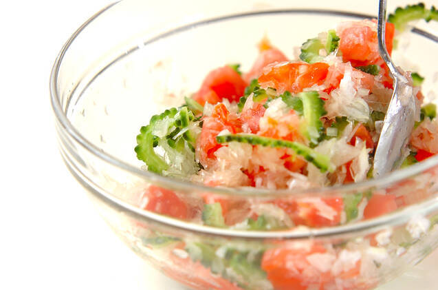 ゴーヤと湯むきトマトのサラダの作り方の手順5