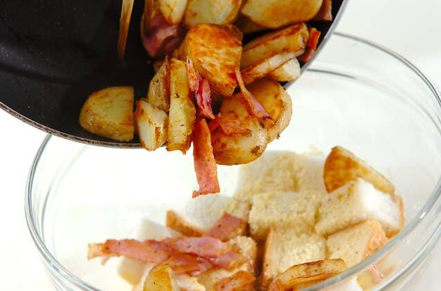 春の新ジャガ、パンDEグラタン！の作り方の手順7