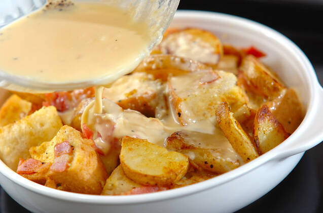 春の新ジャガ、パンDEグラタン！の作り方の手順8