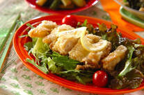 揚げ鶏のレモンソース