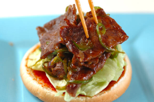 青椒肉絲バーガーの作り方の手順5