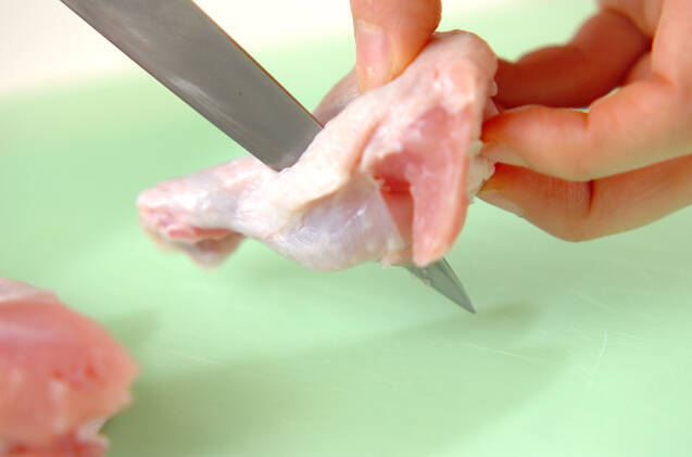 鶏肉と豆のココナッツカレースープの作り方の手順1