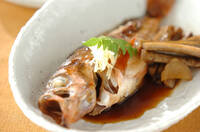 メバルとゴボウの煮付け