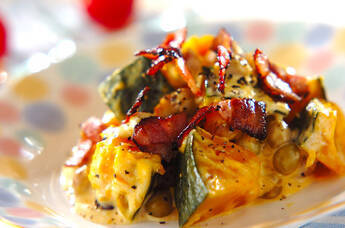 カボチャと豆のサラダ