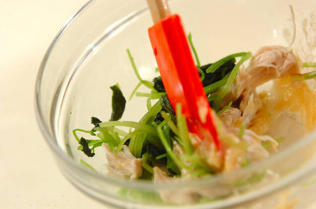 ミツバとささ身の酢みそ和えの作り方の手順3