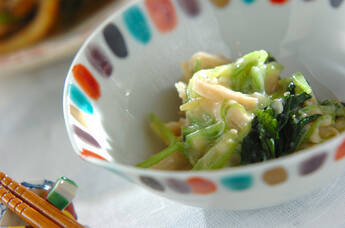 ミツバとささ身の酢みそ和え