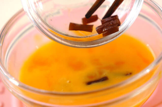 フキの卵焼きの作り方の手順1