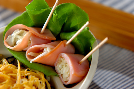 塩もみキャベツのハムロール