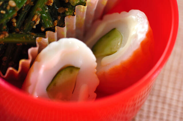 チーズ入りちくわのキュウリ詰め