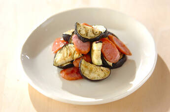 ナスとソーセージのハーブソルト焼き