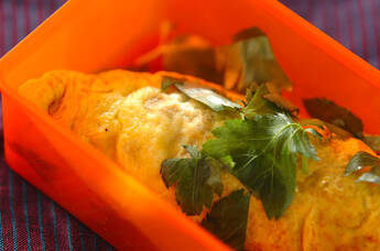 マイタケと厚揚げの和風オムレツ