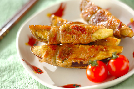 ナスの豚肉巻き