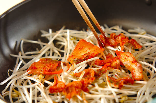 タラとキムチの重ね蒸しの作り方の手順4