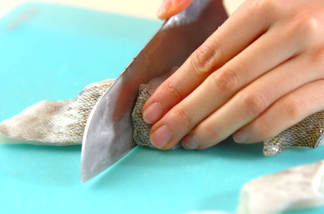 タラとキムチの重ね蒸しの作り方の手順1