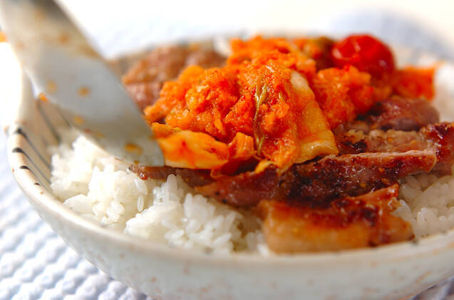 豚キムおろしライスの作り方の手順5