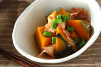 カボチャとベーコンの甘煮