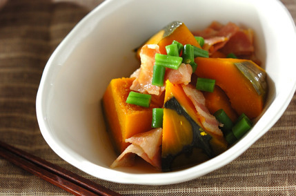 カボチャとベーコンの甘煮