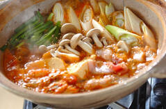 豆腐と豚肉のチゲ鍋