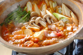 豆腐と豚肉のチゲ鍋