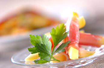 マンゴーの生ハム巻き