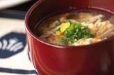 エノキのかきたま汁
