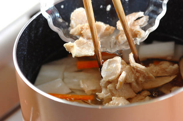 豚肉入りあったか酒粕の作り方の手順5