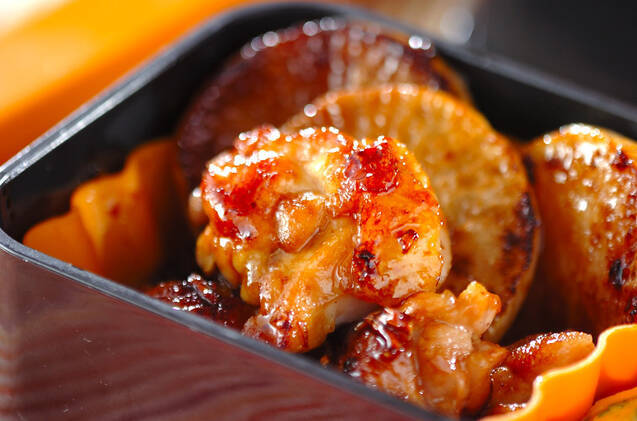 大根と鶏もも肉のガーリックバター