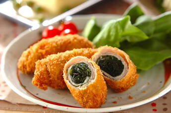 ワカメ巻きカツ