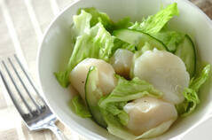 ホタテのシンプルグリーンサラダ