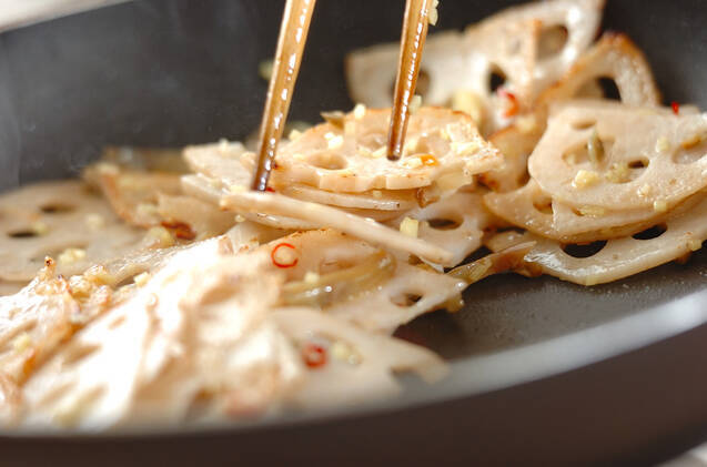 レンコンのザーサイきんぴらの作り方の手順4