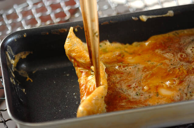 青のりの香りの卵焼きの作り方の手順2