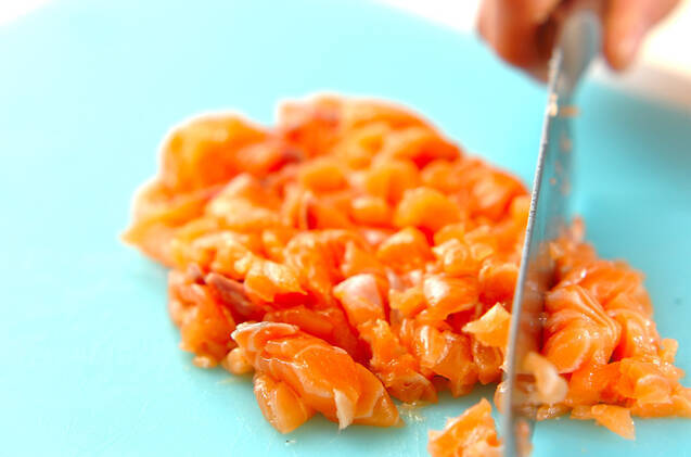 サーモンボール揚げの作り方の手順1