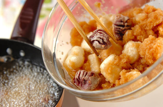 揚げ餅と砂肝のみぞれ和え　【大根上部】の作り方の手順3