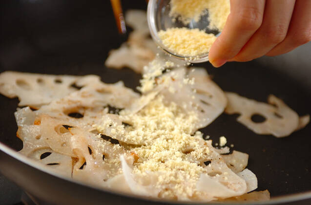 レンコンのチーズ焼きの作り方の手順2