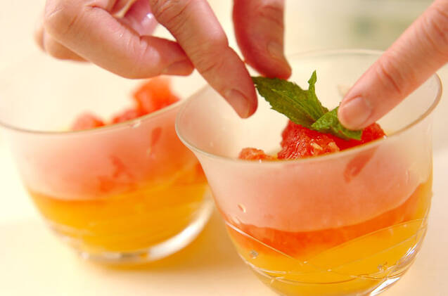 グレープフルーツとオレンジのゼリーの作り方の手順4