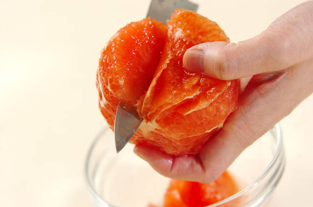 グレープフルーツとオレンジのゼリーの作り方の手順1